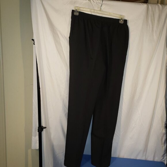Ladies DRAPERS & DAMONS Flat Front Elastic Waist Trousers in Black - 10 - Picture 1 of 3